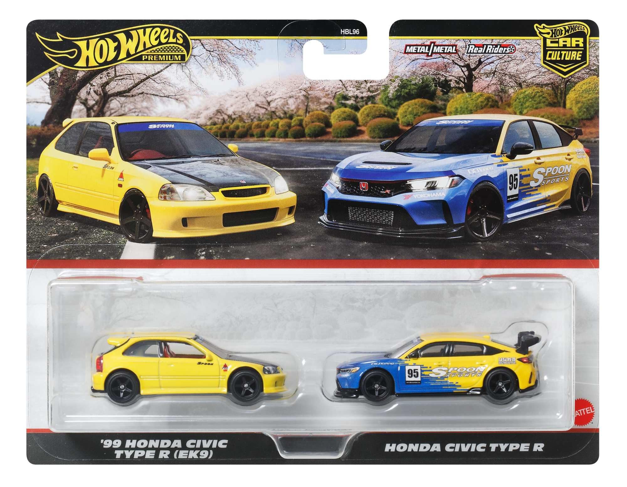 40セット！ホットウィール 2パック ホンダ シビック スプーン EK9 FL5 Amazon.com: Hot Wheels Premium Car Culture 2 Pack '99 Honda Civic